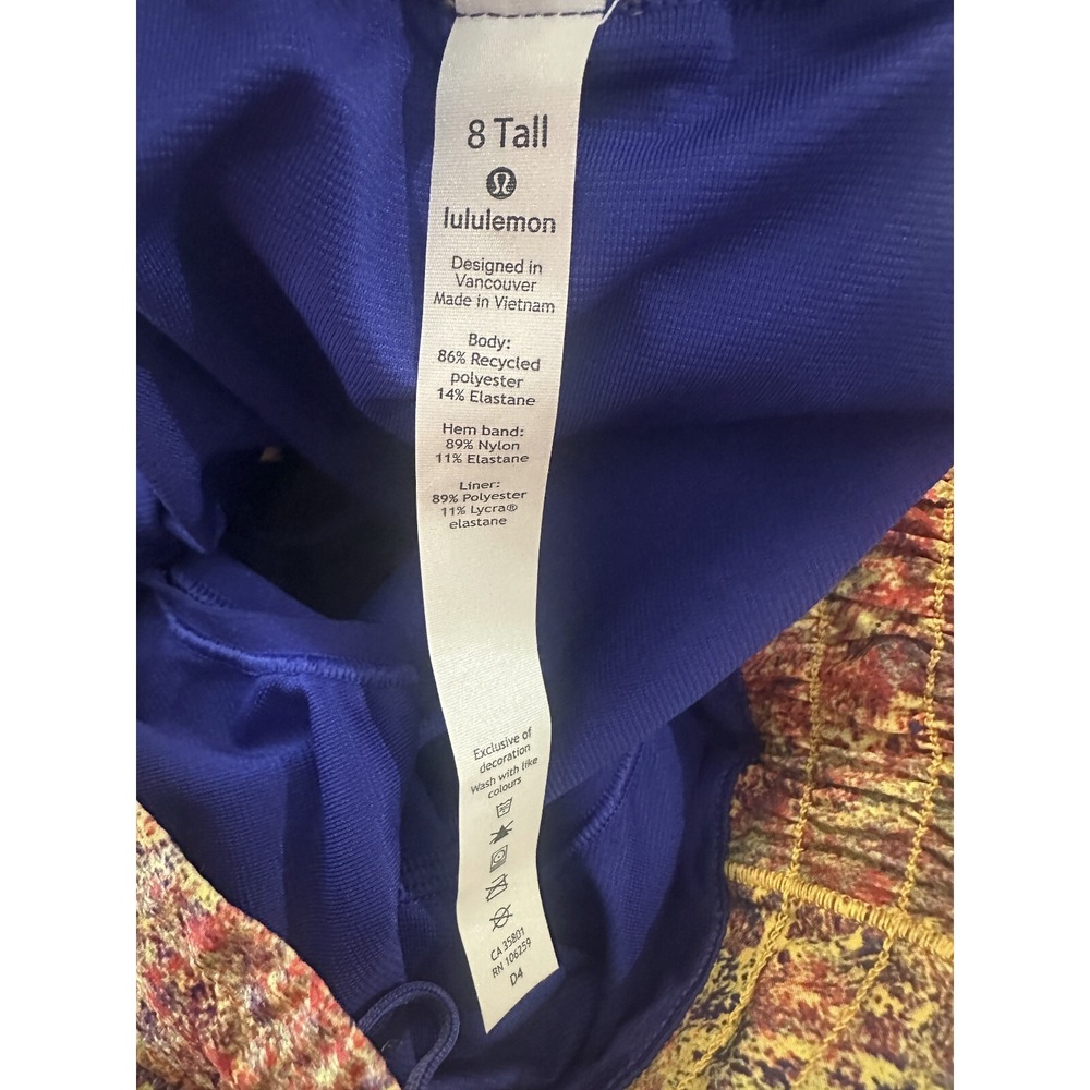 🦄 Lululemon SeaWheeze Hotty Hot Short 4" Woodland Sprint Women's Size 8 Tall - Picture 6 of 12